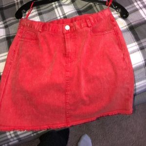 Red denim skirt 🎈🎈🎈